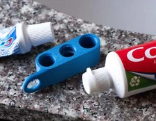 Toothpaste Transfer Tool Keychain 3-Pack | Easy Refill Adapter for Toothpaste