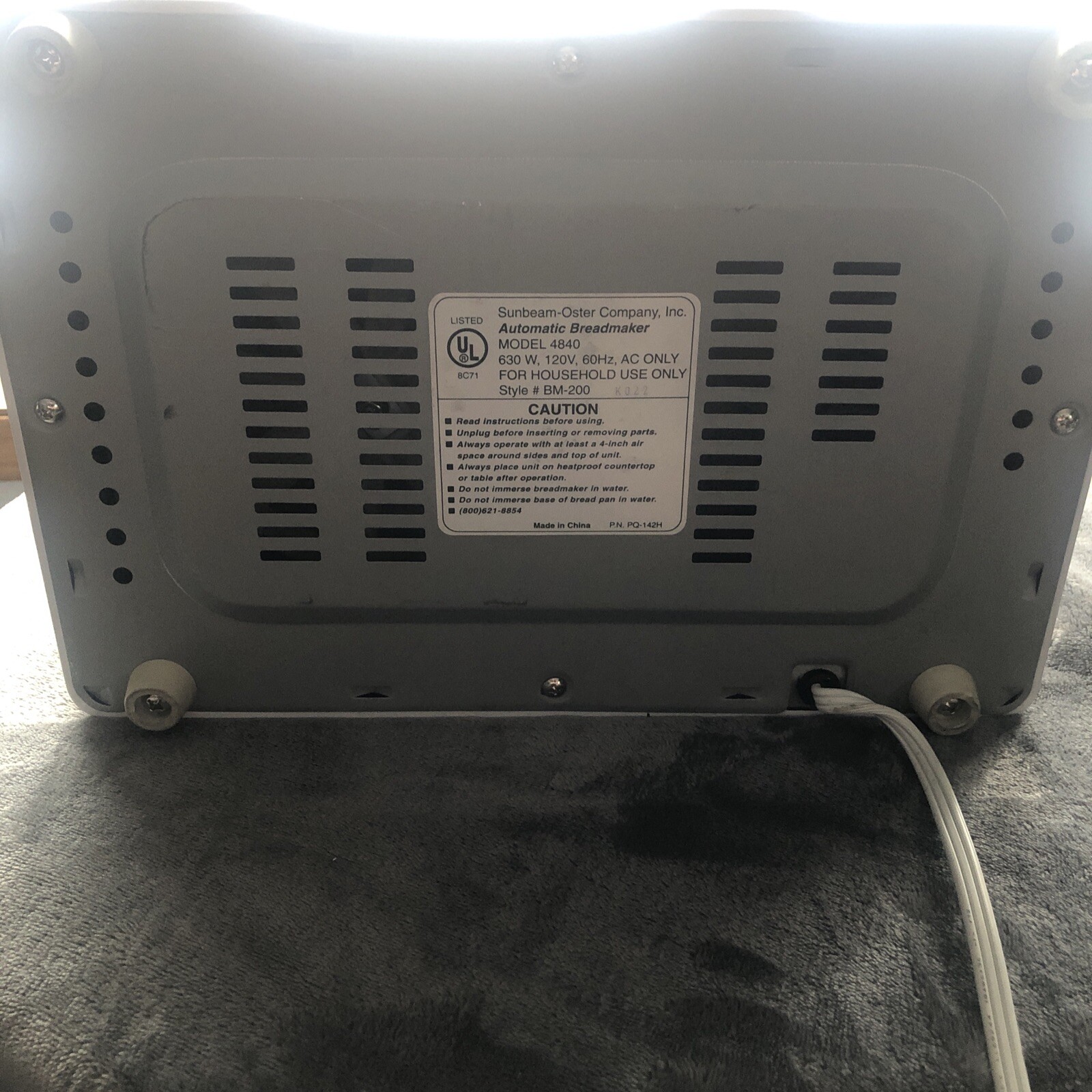 oster 4840 bread machine manual