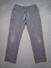 Figs High Waisted Yola Skinny Scrub Pants Womens M Graphite Knee Fade TW2000R