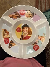 Coca-Cola Vintage Ladies Chip and Dip Platter - Bundle (See Description)