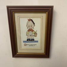 Vintage Framed Postcard By Mabel Lucie Attwell