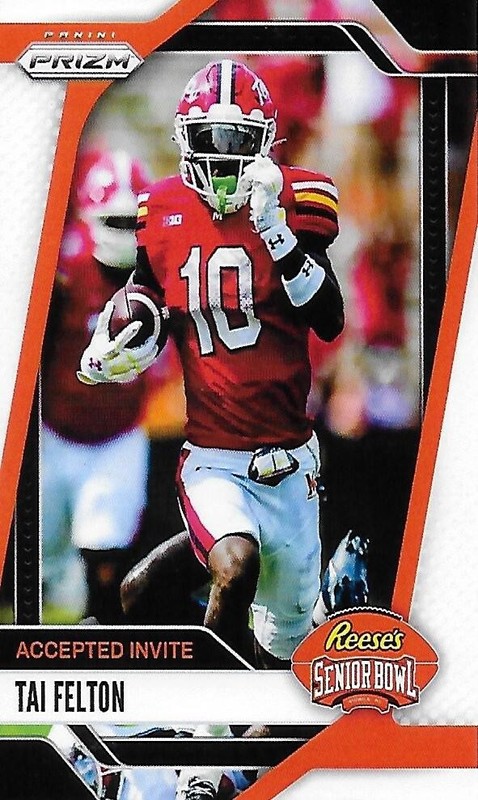 2025 SENIOR BOWL MARYLAND TAI FELTON MINNESOTA VIKINGS ACCEPTED INVITE ROOKIE 