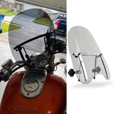 Large Smoke Windshield Windscreen Deflector + Bar Clamps For Honda VTX 1300 1800