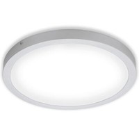 Briloner Fire Led Deckenleuchte, NeutralweißEs Licht, Flaches Design, Silberfarb