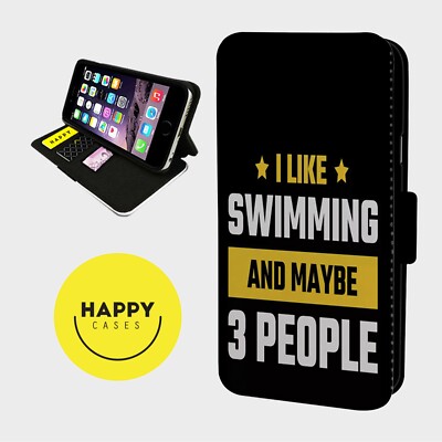 SWIMMER RACER SPEEED LANE - Kunstleder Klapp Handy Hülle Cover - iPhone/Samsung