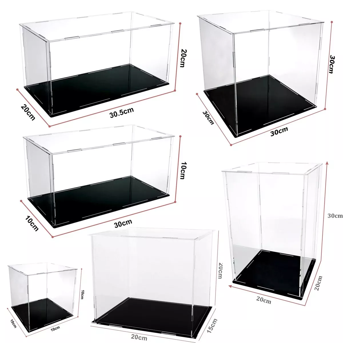 1/64 Acrylic Display Case Car Figures Model Collectible Dustproof Display Box