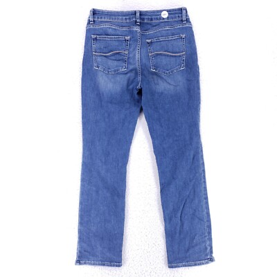 Lee Jeans Denim Cotton Womens SZ 8 Blue Straight Stretch VTG Mid
