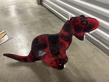 Jurassic World FALLEN KINGDOM Dinosaur VELOCIRAPTOR T Rex Red Plush 28