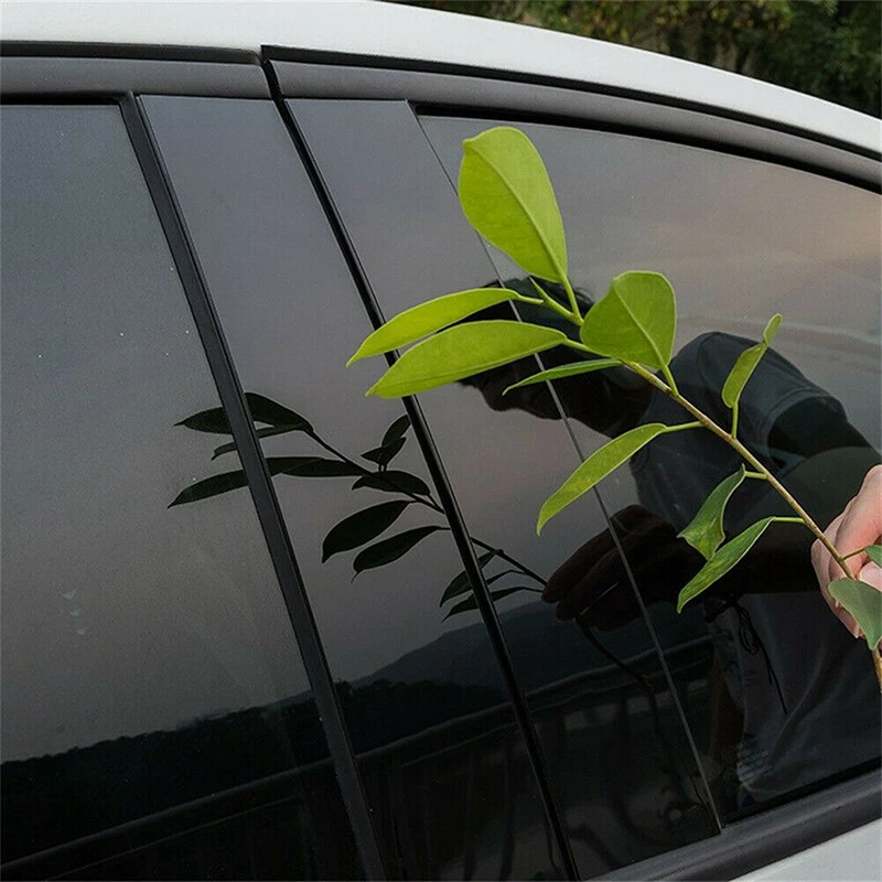 Ajuste para Jeep Grand Cherokee 2011-2021 postes de pilar negro brillante moldura de ventana Foto 2 de 4