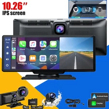 10.26" HD Wireless Android & Carplay Screen for Car, Portable Touchscreen 4K US