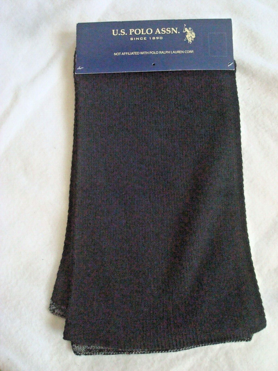 Mens Scarf Black Polo One Size New