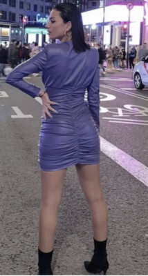 ZARA NWT SS22 WOMAN FAUX LEATHER DRESS Purple | 2134/322 Size S, M | eBay