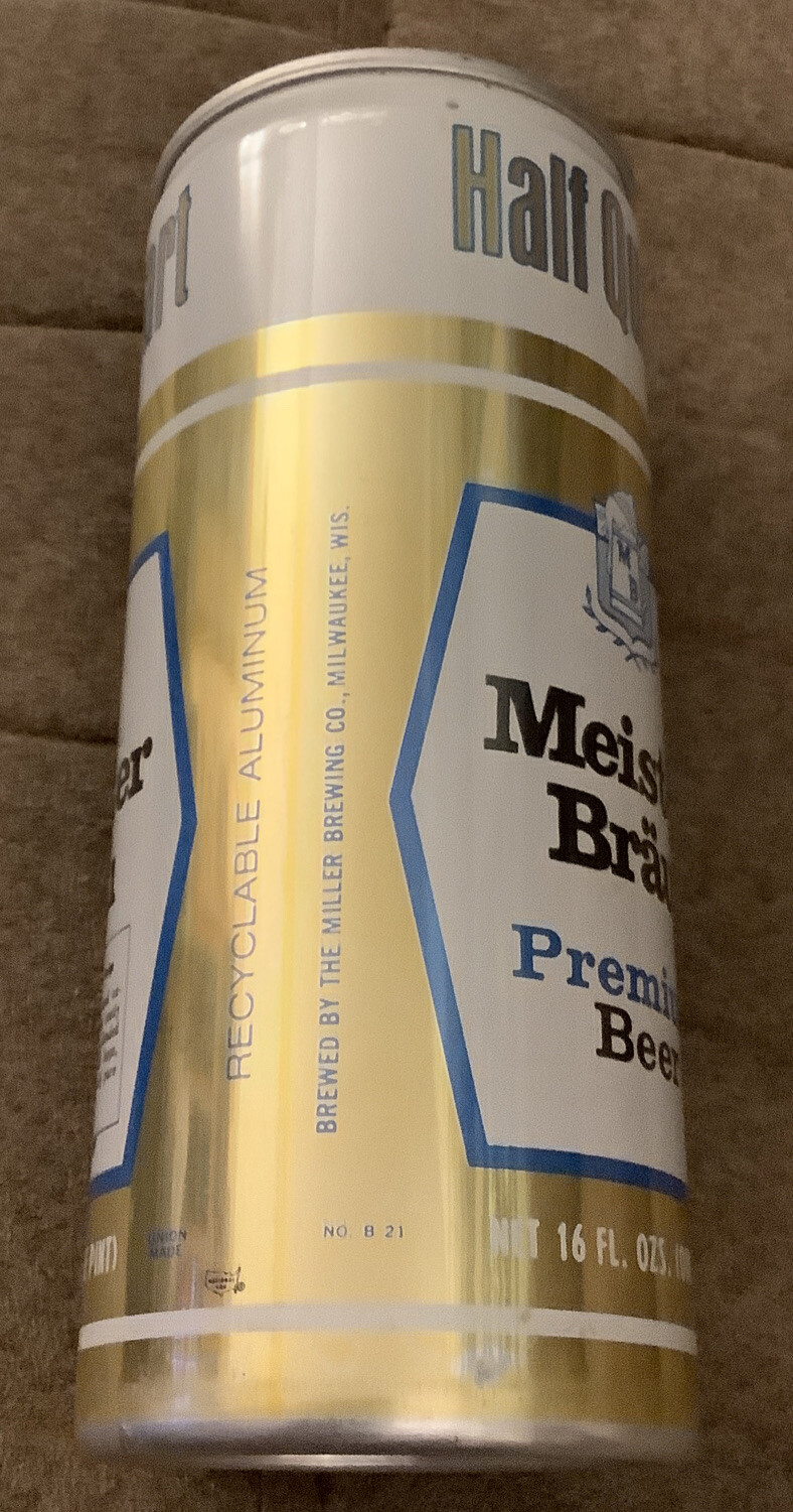 MEISTER BRAU PREMIUM ALUMINUM PULL TAB HALF QUART BEER CAN MILLER