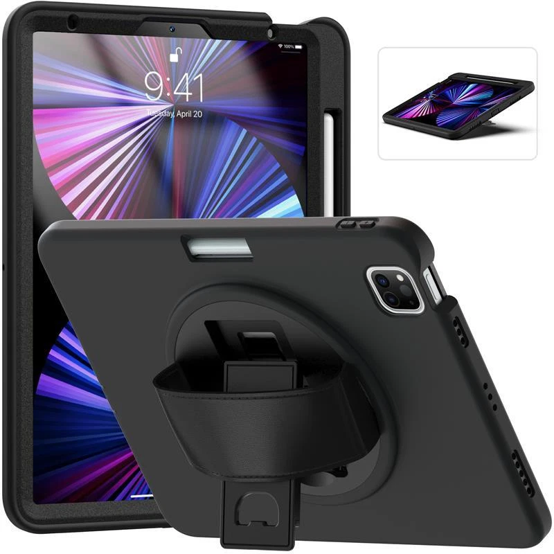 Hand Strap Case For iPad Case 10.2 iPad 10.9 Pro 11 Air 9.7 Heavy Duty Kid Cover - Image 3 of 4