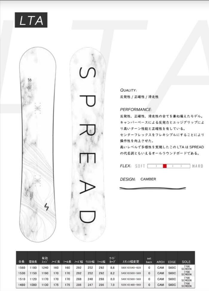 Spread Snowboard LTAF, LTA, LTB 21/22, Japanese Brand Board