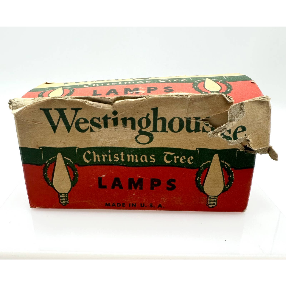 Vintage Westinghouse Colored Christmas Tree Lamps 12 Bulbs in