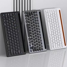 Wireless keyboard mouse suit Rechargeable mute Portable Retro Circular button