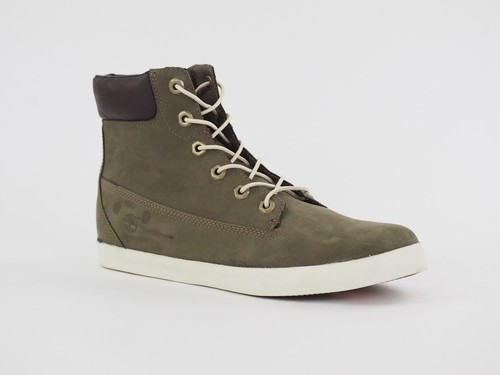 Botas chukka Timberland EK 6 pulgadas Glastenbury 8057B de cuero oliva oscuro para mujer - Imagen 2 de 7