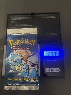 Pokemon Base Set Sealed Booster Pack UK 4th Print Blastoise Englisch 1999 20,84g
