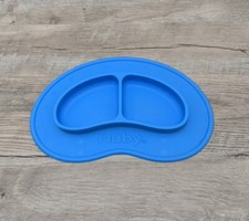 Nuby Silicone Suction Sectioned Plate for Kid Toddler Baby Blue Unisex