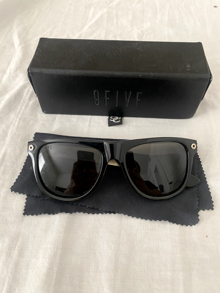 9five Gold And Black Marijuana KLS Classic Sunglasses Men