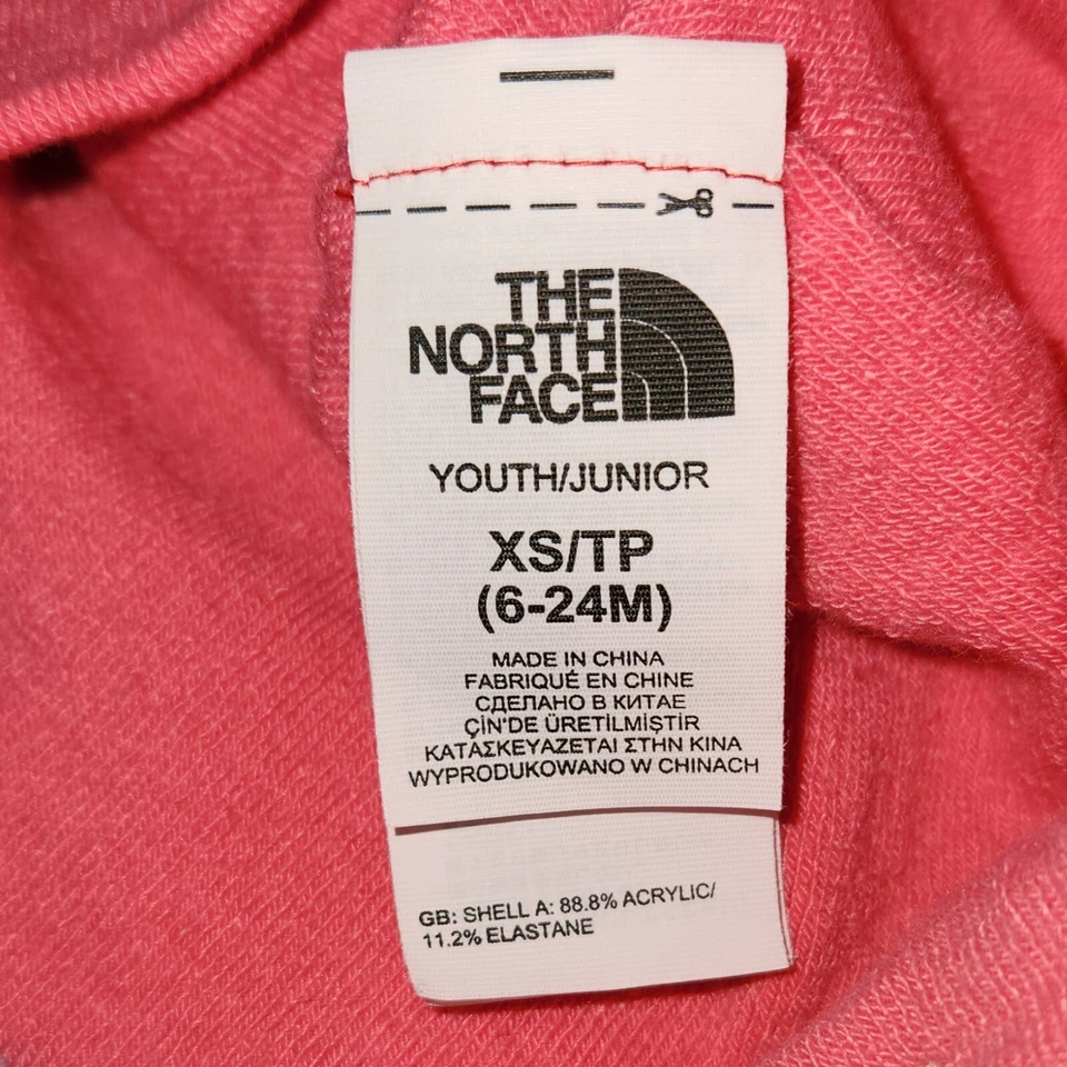Chapéu de inverno rosa The North Face Beanie XS 6-24 meses meninas nascidas para explorar em excelente estado usado - Imagem 3 de 3