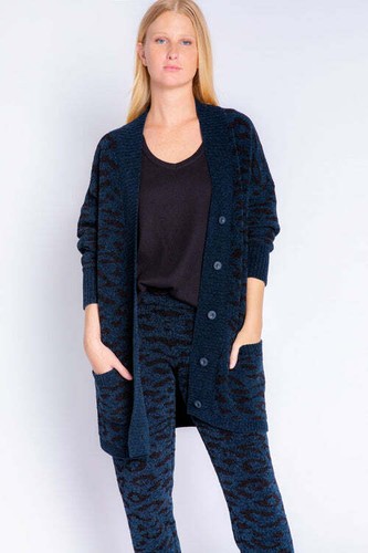 royal blue leopard sweater