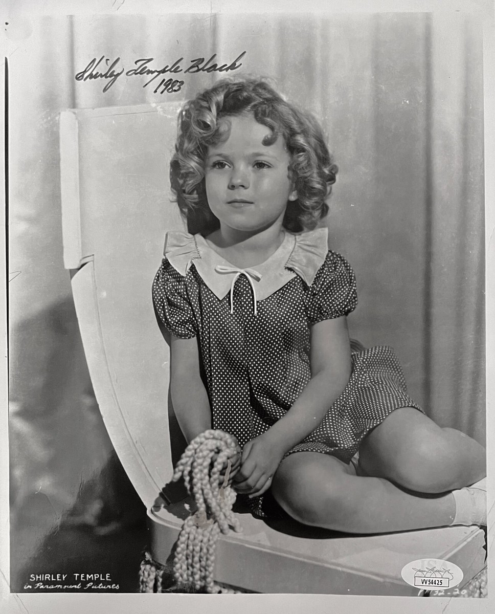 SHIRLEY TEMPLE BLACK Autographed Hand SIGNED 8x10 PHOTO JSA