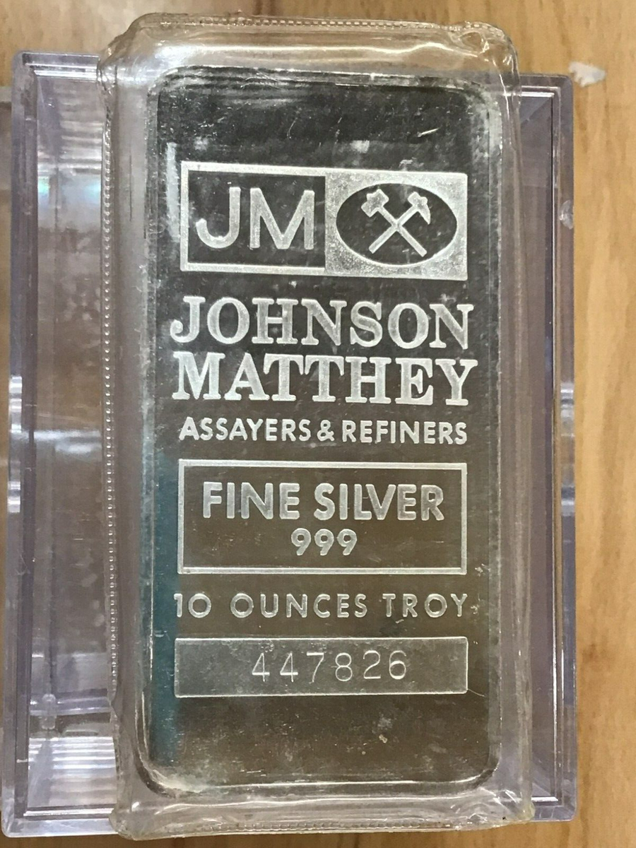 銀貨 「エジソン」 ※純銀、パッケージ入り Johnson Matthey .999 Fine Silver 10 Oz Ingot Bar E0425 | eBay
