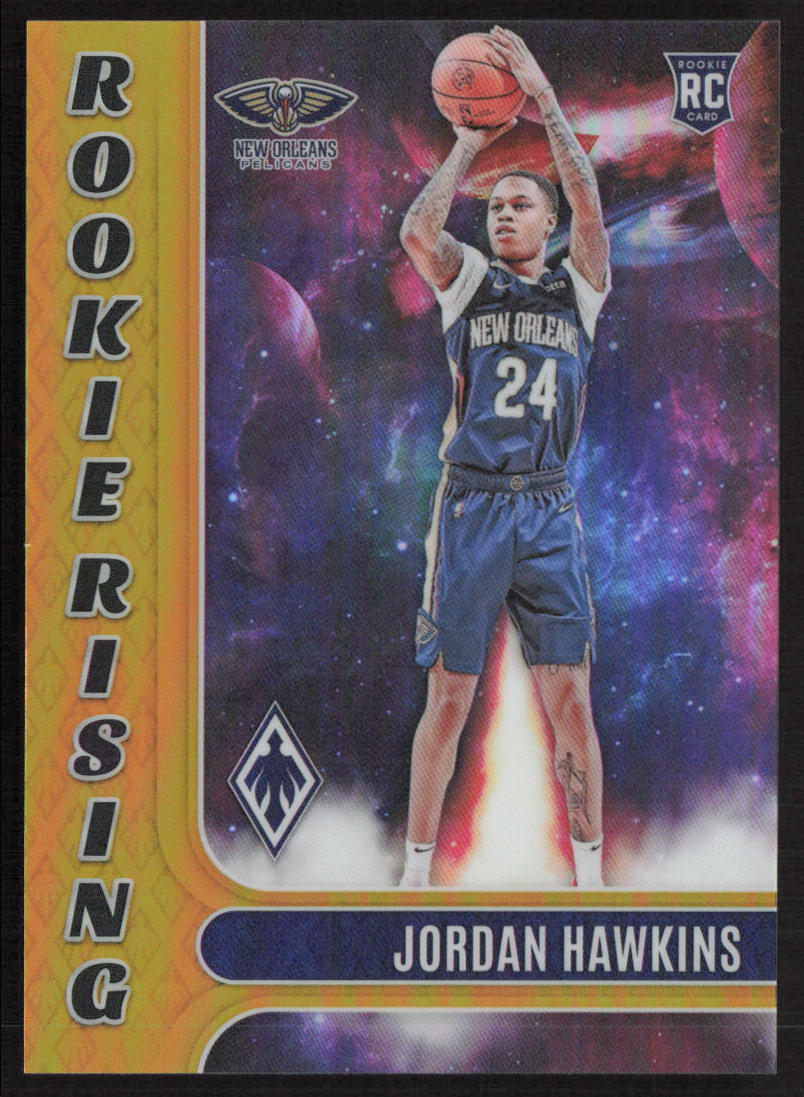 Jordan Hawkins 2023-24 Panini Phoenix Rookie Rising International Gold /10 #17