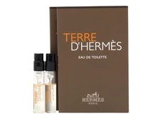 HERMES TERRE D'HERMES EDT 2.0ml .06fl oz x 2 COLOGNE SPRAY SAMPLE VIALS