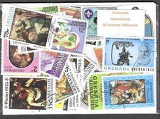 Grenade et Grenadines 50 timbres différents oblitérés