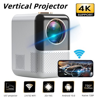 Nativer 720P Beamer Heimkino Projektor LED 5G WiFi Bluetooth Android Taschenkino