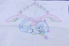 Lot Of Two Sweet Vintage Baby Or Doll Pillowcases Kitten Bunnies Embroidery — photo 3