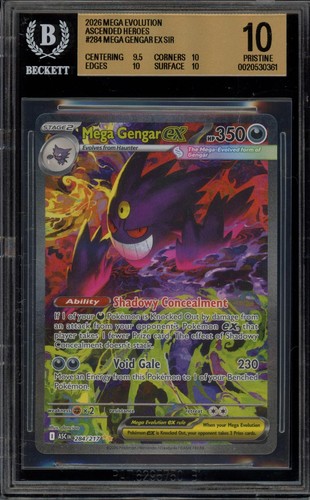 Pokemon Mega Gengar ex Special Illustration Rare Ascended Heroes 284 Bgs 10