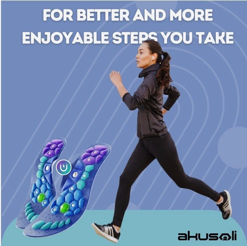 Akusoli | Magnetic Acupressure Shoe Insoles for Pain, Feet Fatigue Relief UK