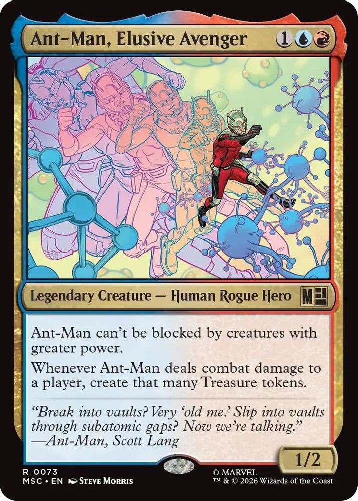 ANT-MAN, ELUSIVE AVENGER (SURGE FOIL) 73 COMMANDER: MARVEL SUPER HEROES ...