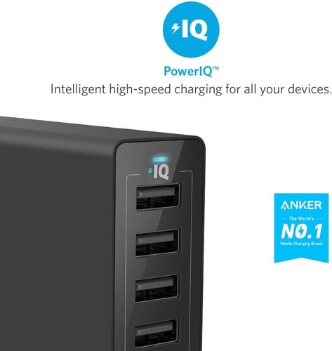 Multi USB Charger,60W USB Charging Station, 6-Port Family-Sized Desktop U - Picture 2 of 7