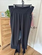 Fabletics Cropped Maternity Joggers. Size medium. 22 inseam. Black.