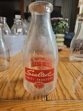 Vintage Sealtest Glass Milk Bottle Detroit Mi...