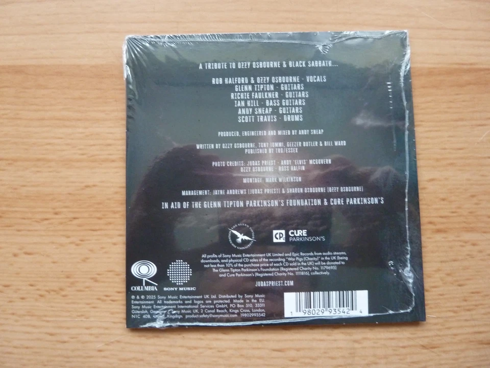JUDAS PRIEST FEATURING OZZY OSBOURNE - WAR PIGS (CHARITY VERSION) - CD SINGLE - Image 3 of 4