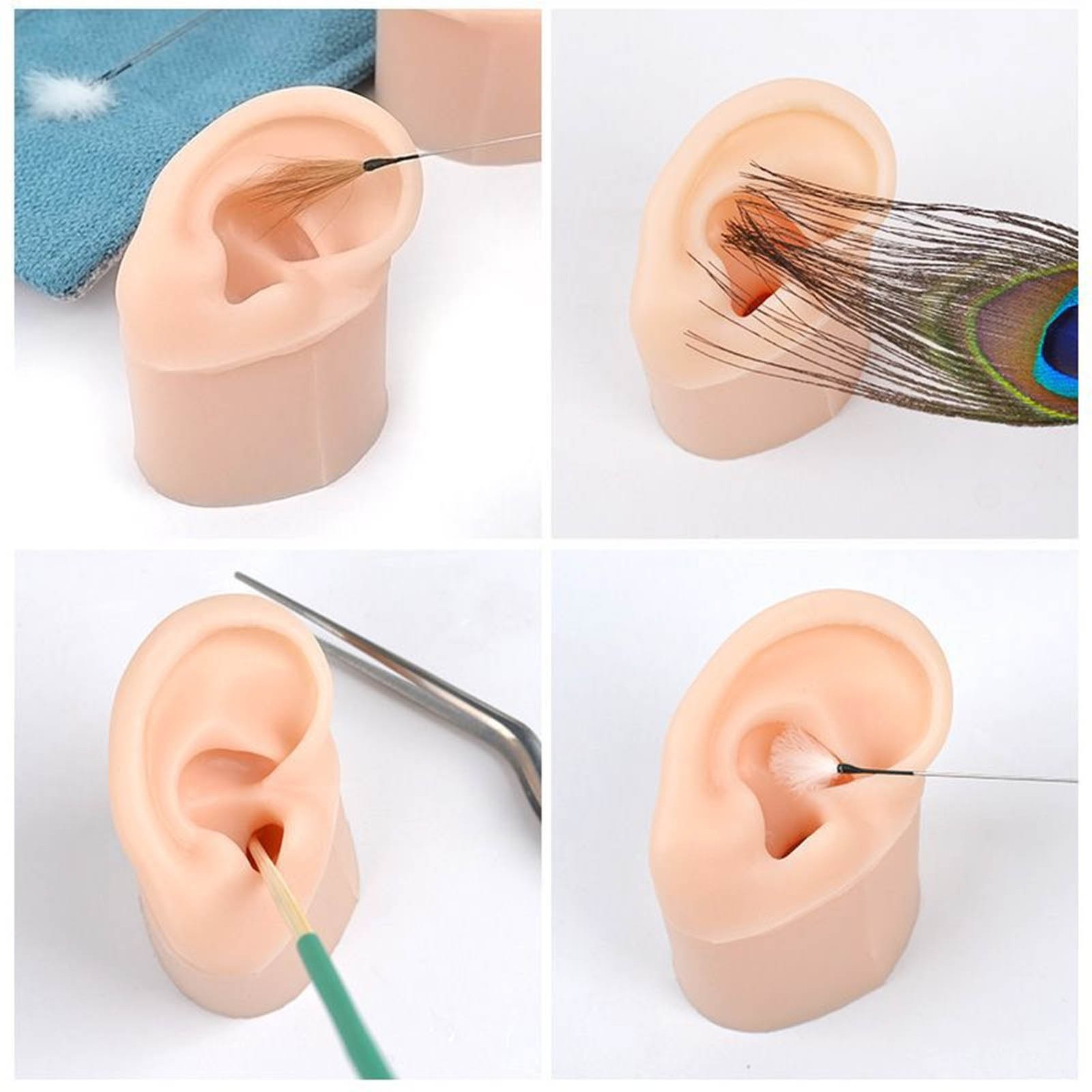 Silicone Piercing Practice Model Simulation Soft Flexible Ears Model For Dis