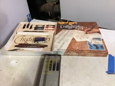 Sheaffer calligraphy set used model 72260-1195 extra pieces vgc see pictures etc
