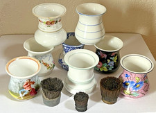 LOT de 8 Essuie Plumes Encriers Porcelaine/Faïence Objets d'écriture