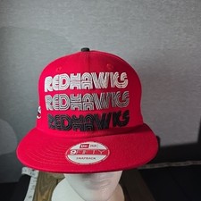 New era 9 fifty snapback miami red hawks white silver black embroidery Side Logo