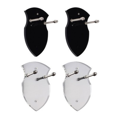 Set of 2 Modern Acrylic Wall Holder for Swords and Axes Vertical Showcase Rack