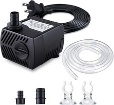 Fountain Pump, 80GPH 4W 300L/H Submersible Water Pump, Durable Outdoor Fountain