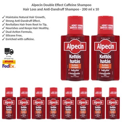 Alpecin Double Effect Coffein Shampoo gegen Haarausfall & Schuppen 10x200ml