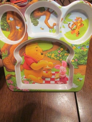 Winnie the Pooh Three Compartment Plate; Picnic time with tigger and Piglet