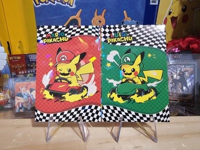 Pokemon Electric Pika Card Database -  Pikachu Mario Cart & Luigi - Lot Of 2